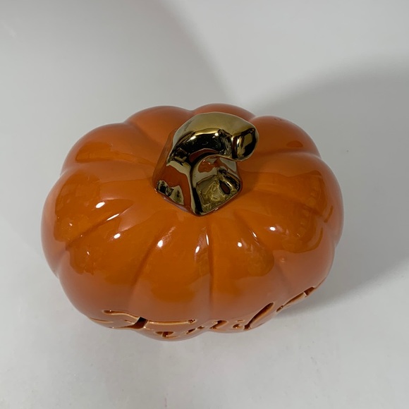 Ceramic Pumpkin Lantern Home Decor - Picture 4 of 8